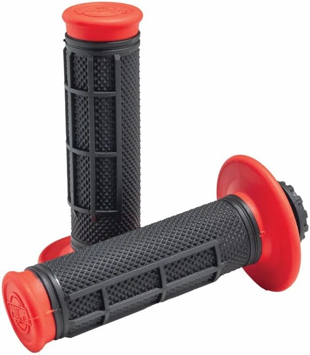ProTaper Pro Series Clamp-On Half Waffle Grips Red/Black - Image 1 of 1