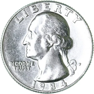1984 P Washington Quarter Gem BU US Coin See Pics P713 - Picture 1 of 3