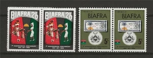 Biafra 1968 Sc #19 MH #20 MNH Biafra Unabhängigkeit Nigeria 2 Paar - Bild 1 von 1