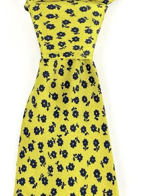 "Corbata J.Crew verde dorado floral seda 59 1/2"" X 4""" Foto 1 de 4