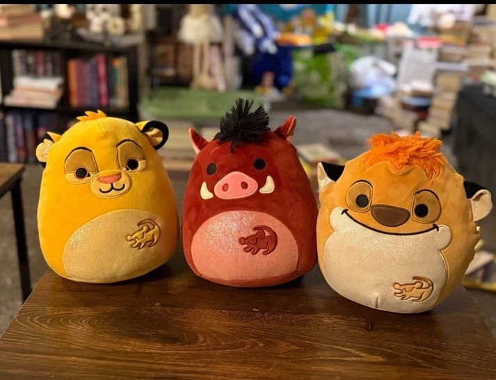 Squishmallows Rey León Peluches Simba Pumba Timón Disney Paquete Lote de 3 Foto 1 de 4