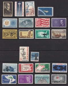 1962 & 1963 US Commemorative Stamps Collection of 22 Mint NH OG Stamps - Picture 1 of 5