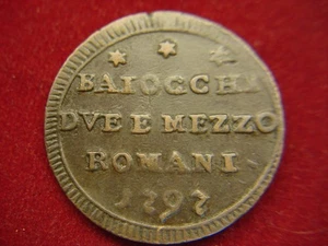 1797 ITALIAN STATES 2 1/2 BAIOCCHI - ST. PETER PRINCE OF THE APOSTLES - COPPER - Picture 1 of 8