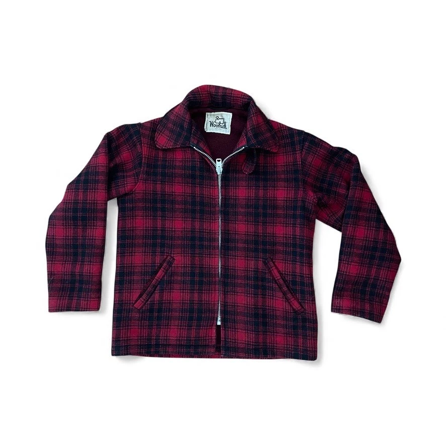 Jaqueta Feminina Curta Vintage Woolrich Buffalo Xadrez Caça Mackinaw Tamanho P - Imagem 1 de 4
