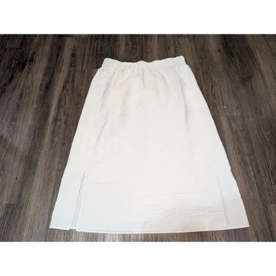 Falda midi a rayas COS cintura elástica bolsillos abertura minimalista informal talla EU 44 Foto 1 de 4