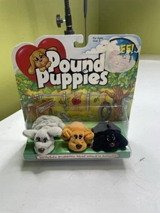 Vintage 1995 New Galoob Pound Puppies Mini 3 Pack Toy Dogs - Picture 1 of 6