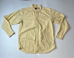 Ralph Lauren Boys Button Down Shirt Oxford Size 20 Pale Yellow Flesh Pony - Picture 1 of 13