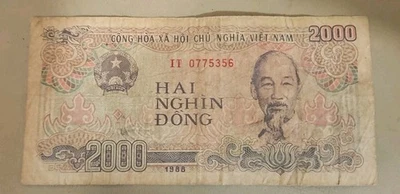 Billete Dong Vietnam 2000 1988 Foto 1 de 2