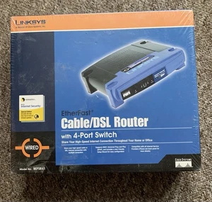 Linksys Cable DSL Router Interruptor 4 Puertos Nuevo Sellado BEFSR41 Etherfast - Imagen 1 de 3