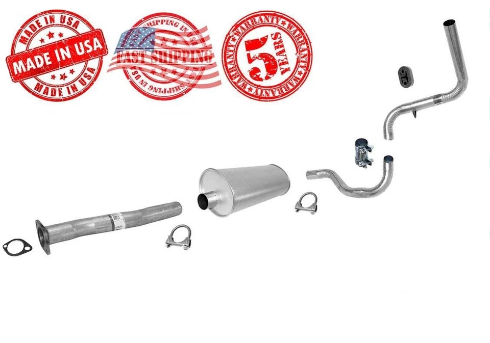 Sistema de escape silenciador diésel 88-94 Ford F250 F350 4x4 7,3 L 133 pulgadas con B Foto 1 de 4