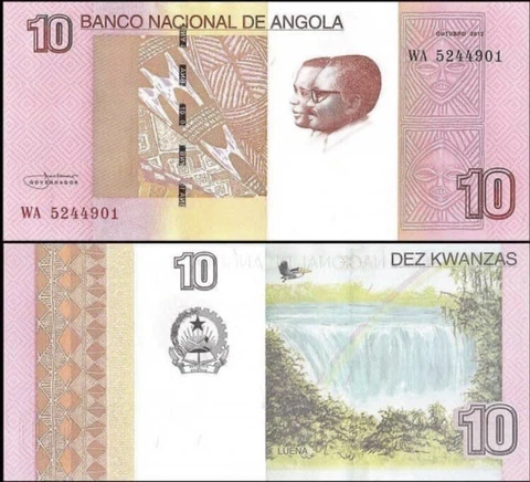 ANGOLA 10 Kwanzas, 2012/2017, P-151B, UNC World Currency Cover