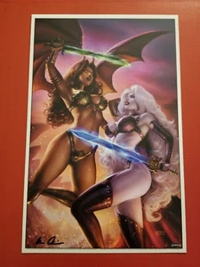 COFFIN COMICS - LADY DEATH 11"X17" ART PRINT - BRIAN PULIDO SIGNED COA - #25 - Picture 1 of 2