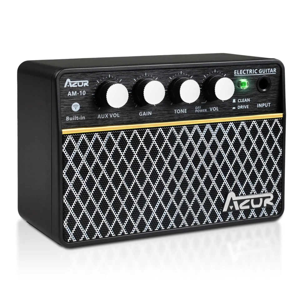 AZOR 10W E-Gitarrenverstärker AM-10 Mini AMP für Gitarre Eingebauter Akku 10W