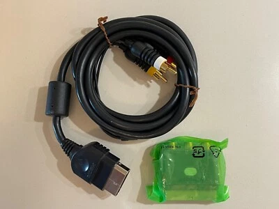 CAVO TV STANDARD AV CABLE MICROSOFT + SCART ADAPTER ORIGINALE MICROSOFT XBOX 360 - Immagine 1 di 4