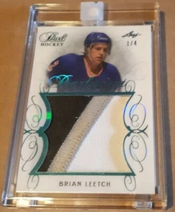 π₯ BRIAN LEETCH 17/18 Leaf Pearl Pearlescent Prime Large 3-Color Patch #d 1/4 π₯ - Picture 1 of 5