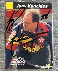 1993 Pro Set Finish Line #62 Joey Knuckles (Autographed) TEXACO - Picture 1 of 2