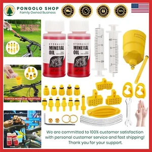 Bike Brake Bleed Kit for Hydraulic Disc Brakes MTB Road Includes Mineral Oil - Picture 1 of 11