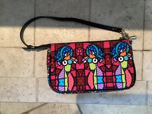 Donald J Pliner Clutch Handgelenktasche bunt mit Bezug Tasche - Bild 1 von 7