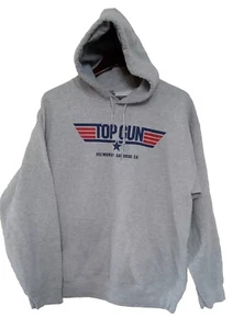 Top Gun USS Midway San Diego, CA Pullover Hoodie Gray Gildan Heavy Blend Large - Picture 1 of 7
