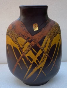 Vintage Royal Haeger Earth Wrap Flask Shaped Vase 12" - Picture 1 of 5