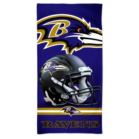 BALTIMORE RAVENS SPECTRA BEACH TOWEL 30"X60" COTTON PLUSH NFL LICENSED Cover
