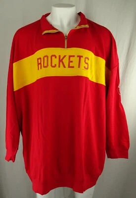 Houston Rockets NBA Majestic Men's Quarter-Zip Sweatshirt - Image 1 of 4