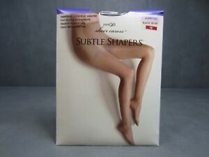 JC Penny Subtle Shapers Sheer Caress Pantyhose Size Queen Tall Black Velvet