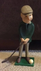 Vintage 1972 WILTON Hard Plastic Old Man Golfing, Golfer Cake Topper - Picture 1 of 5