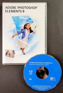 Genuine Original Adobe Photoshop Elements 8 DVD for Windows XP Vista 7 w/Key - Picture 1 of 1