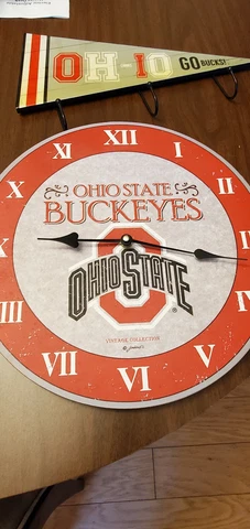 Ohio State Clock and Coat Hanger Cover