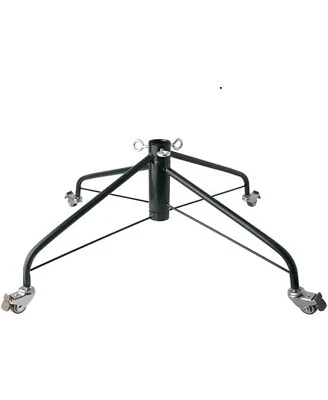Artificial Christmas Tree Stand Metal Green Base With Locking Wheels. - Image 1 of 3