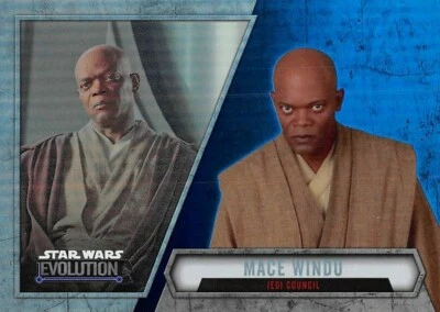 Mace Windu 2016 Topps Star Wars Evolution Blue Lightsaber Parallel #81  nsc2 - Image 1 of 2