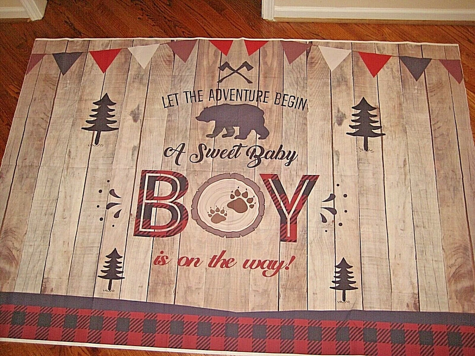 GRAN Banner de Revelación de Género de Embarazo "Un Dulce Bebé NIÑO" - ¡7' pies x 5' pies!   Foto 1 de 4