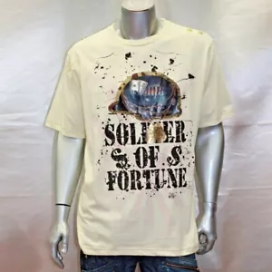 Camiseta Para Hombre Parroquia Crema "Soldado de la Fortuna" Manga Corta Nueva Con Etiquetas - Imagen 1 de 6