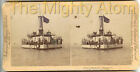 No79 CARTE PHOTO STÉRÉOSCOPE ANTIQUE 1898 NAVIRE DE GUERRE AMÉRICAIN ESPAGNOL USS MONTEREY