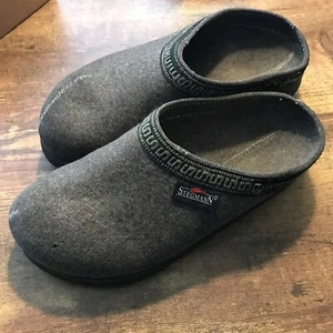 Stegmann Wool Slip On Clogs Size 7.5 Grey Brown Slippers Wool Womens - Picture 1 of 7