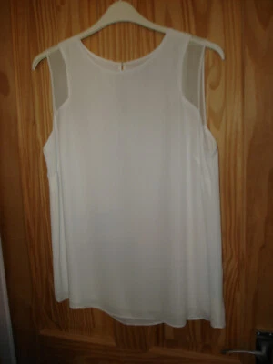 NEW+tag brand FENN WRIGHT MANSON in  WINTER WHITE BLOUSE/TOP UK= 14 sleeveless - Image 1 of 4