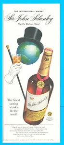 1951 Sir John Schenley Whisky vintage PRINT AD top hat glove finest in the world - Picture 1 of 3