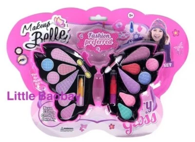 Girls Princess Pretend Makeup Set Butterfly Make Up Kid Children Toy Kit Gift UK