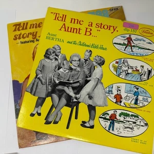 Tell Me a Story Aunt B and Another Vinyl Record LP Children's Bible Hour Lot - Imagen 1 de 6