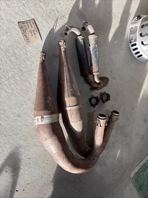 2004 Polaris RMK 800 SLP twin exhaust pipes muffler 390 - Image 1 of 4