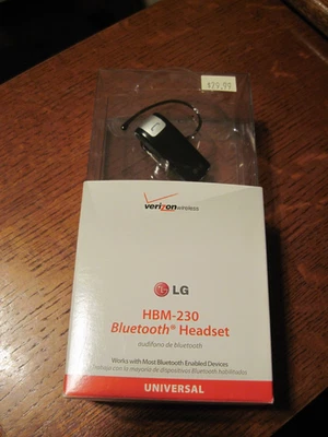 LG HBM-230 Black Ear Hook Headset Universal Bluetooth NEW in SEALED BOX - Image 1 of 4