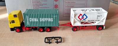 Albedo/Herpa MAN F90 HD China Shipping - Idac autotreno container 1:87 - Immagine 1 di 4