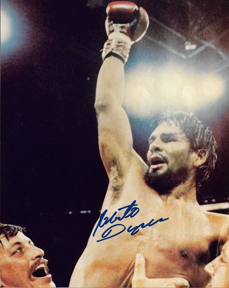 Fotografía en color de boxeo 8 x 10 brillante vintage original rara de Roberto Duran Foto 1 de 1