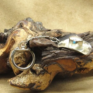 Vintage Schlüsselanhänger Sterlingsilber Cowboyhut Anhänger - Bild 1 von 5