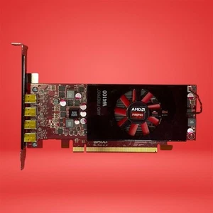 AMD FirePro W4100 2GB GDDR5 PCIe x16 Low Profile 4x Mini DP Workstation GPU - Picture 1 of 3
