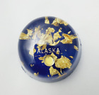 Vintage Alaska Gold Flake Mining Souvenir Lucite Paperweight Small Tabletop Art