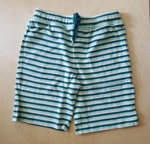 NWOT Hanna Andersson  GREEN STRIPE SLUB KNIT BERMUDA SHORTS 150 12  $36 - Picture 1 of 6