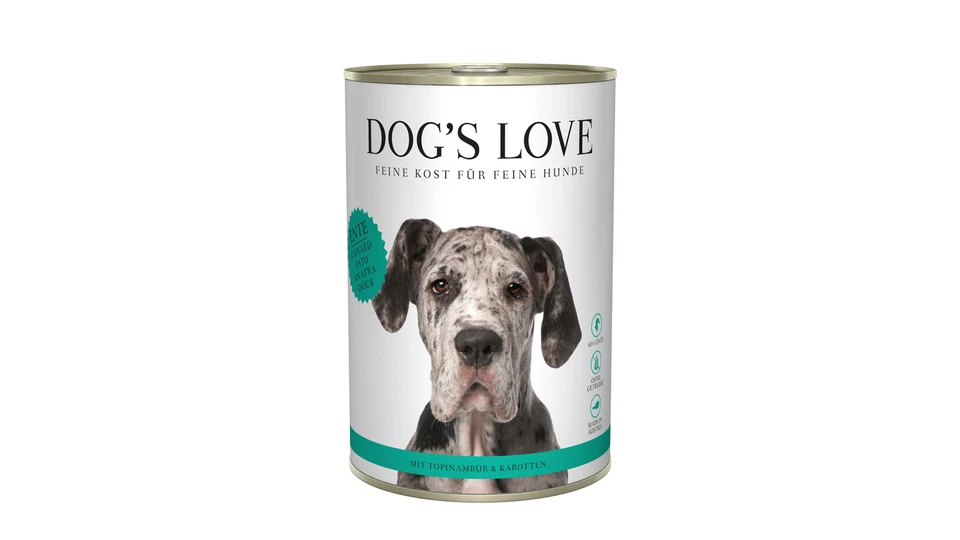 Dog's Love Ente Topinambur Karotte 18x 400g Nassfutter Hypoallergen getreidefrei - Bild 1 von 1
