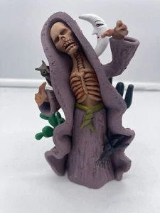 Statuina Scheletro Giorno dei Morti Messicano Luna e Gufo - COSÌ COM'È - Foto 1 di 8